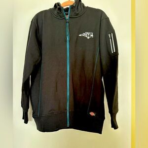 Dickies Black Hoodie with Blue Zipper